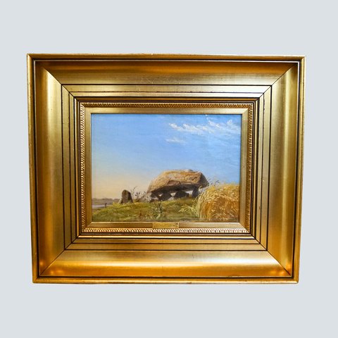Thorvald Niss; Oil painting, stone dolmen
