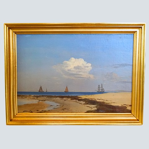 Carl Frederik Emanuel Larsen; Marine painting, 1852