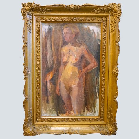 Academy painting; Model study, oil on canvas