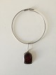 Bent Knudsen Necklace in sterling silver and amber