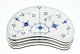 Bing & Grøndahl Blue Fluted Moon shaped dish Plain Edge Sold