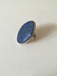 Bent Knudsen Sterling Silver ring wtih Blue Stone No 204