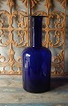 Holmegaard Otto Brauer vase i blåt glas, 50cm.