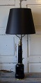 Stor Heiberg lampe i sort opaline 86cm.