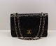 Chanel vintage taske i sort kviltet kalveskind