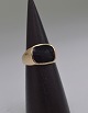 14k herrering m. onyx. Str. 60