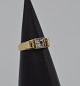 14k guldring m. spinel. Str. 48,5