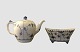 Tea pot no. 258 and bowl no. 1177
Royal Copenhagen
Price of tea pot: 975 kr.
Price of bowl: 950 kr. 
