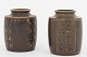 Valdemar Pedersen / Bing & Grøndahl
Set of vases w. brown glaze
1 set in stock
Good condition
Location: KLASSIK Flagship Store - Bredgade 3, 1260 KBH. K.

