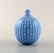 Gold Weinberg for Rørstrand / Rorstrand. Rare art deco ceramic vase in light 
blue tones with round body. Dated 1935-1938.