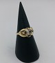 14k guldring m. brilliant, str. 54