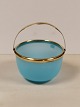 Sugar bowl of opaline glass with brass mounting