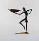 Wiener bronze. Sjælden art deco "Josephine Baker" figur udført i bronze og 
støbejern. 1930