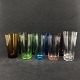 Set of 10 coloured glasses from Holmegaard
