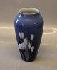 B&G Porcelain B&G 4256-45 Royal DeepBlue vase 17 cm Decorated with snowdrop 
flower
