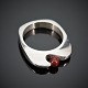 Georg Jensen, Anne Schiang; A ring of sterling silver set with a carnelian #241