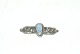 Elegant opal brooch in sterling
