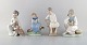 Lladro og Nao, Spanien. Fire porcelænsfigurer af børn. 1980/90