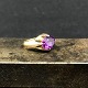 Ring in 14 carat gold with amethyst
