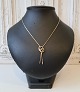 Vintage necklace with brilliant in 14 kt gold