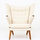 Hans J. Wegner / AP Stolen
AP 19 - Reupholstered Papa Bear Chair in light textile (Vidar 511) with paws of 
teak and legs of oak. Designed 1951.
Availability: 6-8 weeks
Renovated
