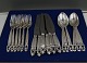 Acorn Georg Jensen Danish solid silver flatware. set dinner cutlery of 6 x 3 
pieces, in all 18 pieces