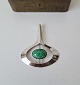N.E.From vintage pendant in silver with green stone