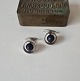 Vintage cufflinks in silver with amethyst by N.E.From