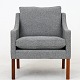 Børge Mogensen / Fredericia Furniture
BM 2207 - Reupholstered easy chair in new textile (Hallingdal 65, color code 
130) and legs in teak.
Availability: 6-8 weeks
Renovated
