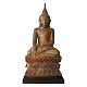 Grosse Buddha Figur aus Holz. Burma 18. Jahhrhundert. Guter Erhaltungszustand. 
H: 117cm. B: 58cm. T: 46cm
