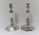 Christofle. France. Candlesticks. A pair. Height 22 cm. Silver plated in 
Christofle