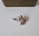 Vintage silver brooch in the shape of clover