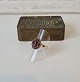 Vintage rosette ring in 14 kt gold with numerous garnets
