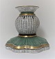 Dahl Jensen. Porcelain candlestick. Krakelé glaze. Height 11 cm. Model 236/681 
(2 quality)