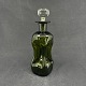 Olive green kluk flask from Holmegaard, 19 cm.
