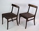 Set of two mahogany Rungstedlund chairs by Ole Wancher for Poul Jeppesen
