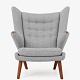 Hans J. Wegner / AP Stolen
AP 19 - Reupholstered Papa Bear Chair in Hallingdal 65-wool (colour 116). 
KLASSIK offers the chair in textile and/or leather of your choice. Please 
contact us for more information.
Renovated
