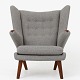 Hans J. Wegner / AP Stolen
AP 19 - Reupholstered Papa Bear Chair in Moss (colour 16, by Sacho). KLASSIK 
offers the chair in textile and/or leather of your choice. Please contact us for 
more information.
Contact us regarding stock
Renovated
