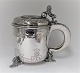A. Dragsted. Large silver mug (830) with copy of old medal. Height 22 cm. 
Diameter 14.7 cm