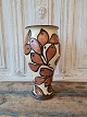 Kähler - large cow horn painted vase decorated with leaves 37.5 cm.