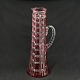 Exceptionally fine crystal jug with pink overlay