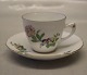 108 b Mocha cup  5.5 cm 0.75 dl and saucer  12 cm B&G Saxon Flower white porcelain