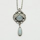 Evald Nielsen; Silvernecklace set with two moonstones Evald Nielsen; Silvernecklace set with two moonstones