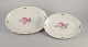 Meissen, to 
store ovale 
”Pink Rose” ...