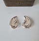 Pair of vintage earreclips in sterling silver