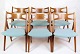 Osted Antik & 
Design 
præsenterer: 
Sæt af 6 
Spisebordsstole 
- CH29P - Teak 
- Lyseblåt Stof 
- Hans J. 
Wegner - ...