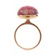 A. Dragsted, Denmark, 14kt gold ring with rhodocrosite. Ringsize 55