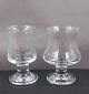 Skibsglas fra Holmegård. Cognac glas og 
portvinsglas
