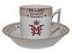 Flora Danica
Chocolate cup with crowned monogram of Crown 
Prince Frederik and Crown Princess Mary