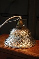 K&Co. presents: 
Antique, 
1800s ceiling 
lamp with 
waffled 
lampshade in 
poor man's 
silver (Mercury 
Glass) with a 
...